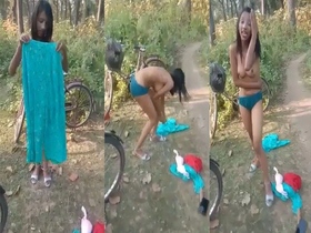 Naked Indian girl filmed after sexual encounter