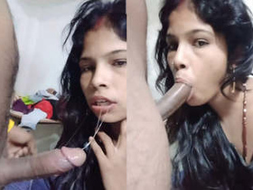 Indian wife gives a passionate oral sex and intense intercourse