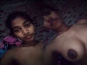 Lonely girl reveals her body and intimate parts