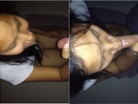 Experience the sensual sounds of a Desi babe giving a blowjob