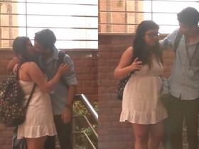 Passionate couple shares intimate moments in the great outdoors