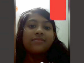 Cute Indian girlfriend flaunts her breasts on video call
