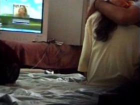 Desi bhabhi's steamy hotel room sex with driver caught on camera