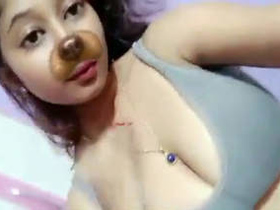 Sexy blonde with huge breasts on snapchat
