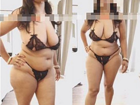 Indian bhabi with a big butt shows off her curves in a sexy bikini