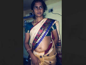 A renowned Tamil beauty unveils her creamy breasts and intimate area