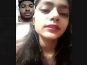 Banga GF flaunts her massive breasts in a video call
