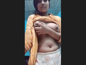 Beautiful Indian woman flaunts her breasts