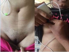 Indian girl with big boobs and pussy records a private video for her lover