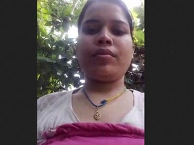 Indian girl of Desi descent seductively displays her breasts and vagina