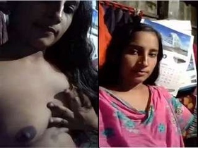 Bangla babe flaunts her breasts in explicit video