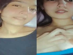 Pakistani girl flaunts her breasts in a village setting