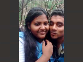Indian couple's romantic outdoor rendezvous