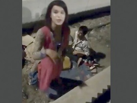 Caught on camera: Shemale masturbates with customer