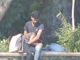 Indian pair engages in oral and fingering outdoors under public scrutiny