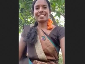 Bhabhi from a village flaunts her big ass and pussy