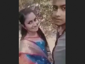 Beautiful girl gives oral in the great outdoors