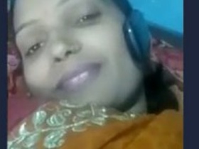 Desi bhabi satisfies her partner on video call