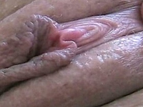 Intense up-close view of a feminine climax