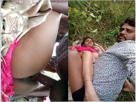 Desi couple enjoys outdoor sex and blowjob