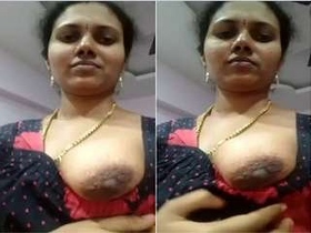 Tamil wife flaunts her big boobs in a seductive video