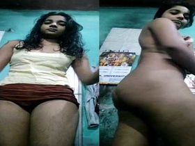 A stunning girl flaunts her natural body