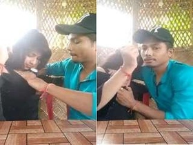 Desi babe giving a hot blowjob to her partner