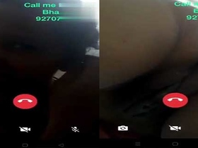 Indian wife records her masturbation on video call