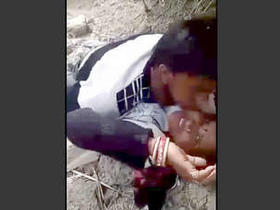 Desi hottie gets naughty in the wild with a local stud