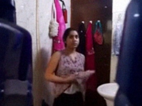 Hidden camera captures Desi bhabhi's intimate bathing session