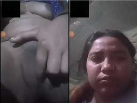 Indian girl reveals her body in video call