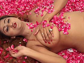 Sushmaa's large breasts concealed in a sensual display