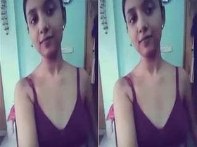 Adorable Indian girl Desi flaunts her breasts in a sensual video