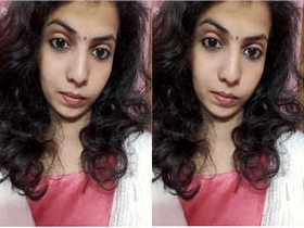 A South Indian girl flaunts her breasts and pussy