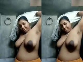 Desi bhabhi flaunts her big boobs in front of her husband