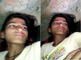 Desi girl's wet pussy gripped by lover's hand