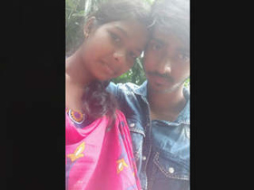 Desi's steamy outdoor session with a couple