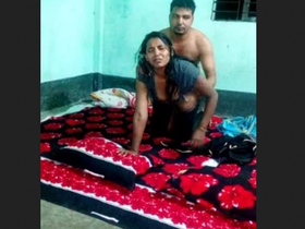 A young Indian woman endures intense pain during floor sex