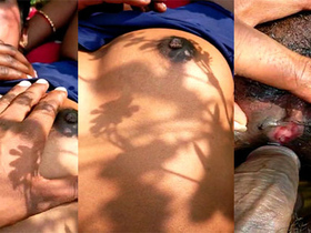 Wild Indian village girl gets naughty in the open air MMS