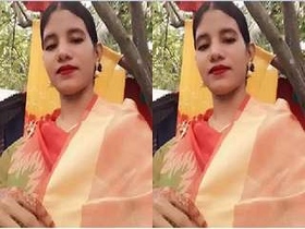 Beautiful girl flaunts her body on video call