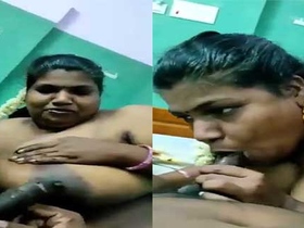 South Indian wife Soutrh gives a steamy blowjob to her husband