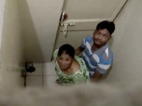 Desi couple enjoys steamy bathroom sex