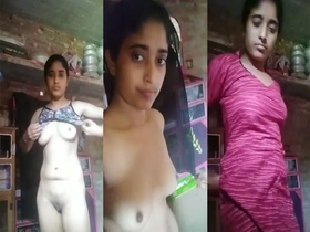 Video of a village girl from India in secret