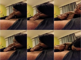 South Indian girl gives a blowjob in a video message