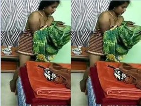 Tamil wife in exclusive video wears clothes after sex