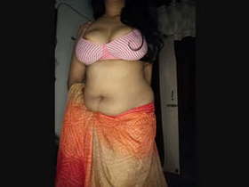 Indian housewife flaunts her curves in front of camera
