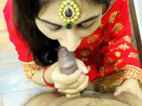 Indian bhabi gives a mind-blowing blowjob and gets fucked hard