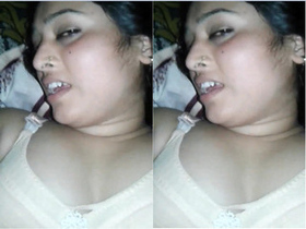 Amateur Desi couple's intimate boob play in part 2