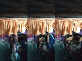 Bhabhi from rural area engages in sexual intercourse with young man while breastfeeding and without anyone around!