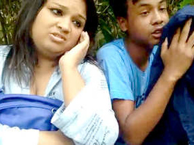 Desi teen caught having sex with her teacher in the park
